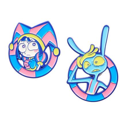 The Amazing Digital Circus Pomni and Jax Enamel Pin Set Exclusivité Games Zone